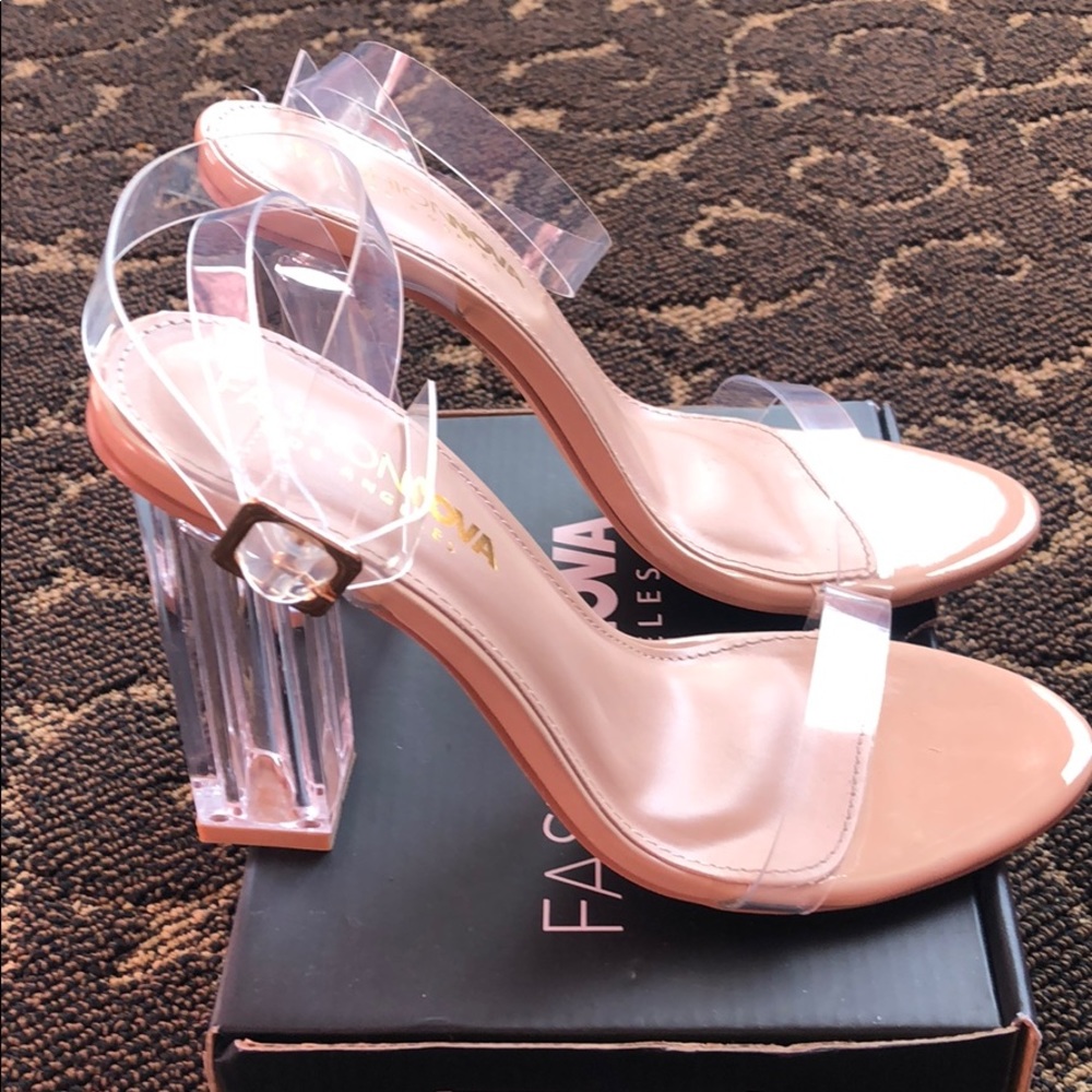 clear / nude heels - fashion nova - Picture 3 of 5